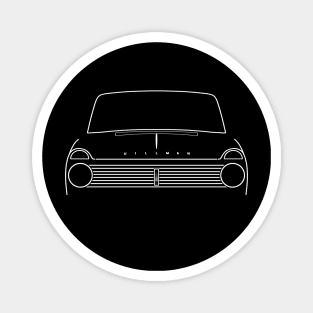 Hillman Super Minx classic 1960s British car white outline graphic Magnet